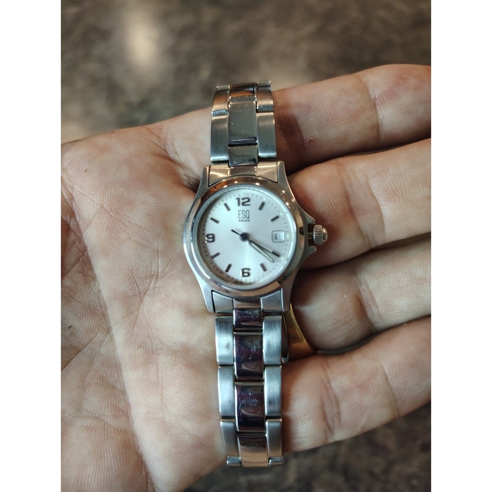 Vintage ESQ Movado Swiss Made Womens Quartz Watch Stainless steel